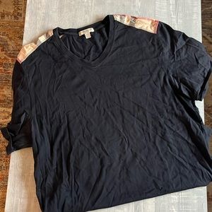 Authentic Burberry Brit Men’s Classic Black and Plaid T-Shirt